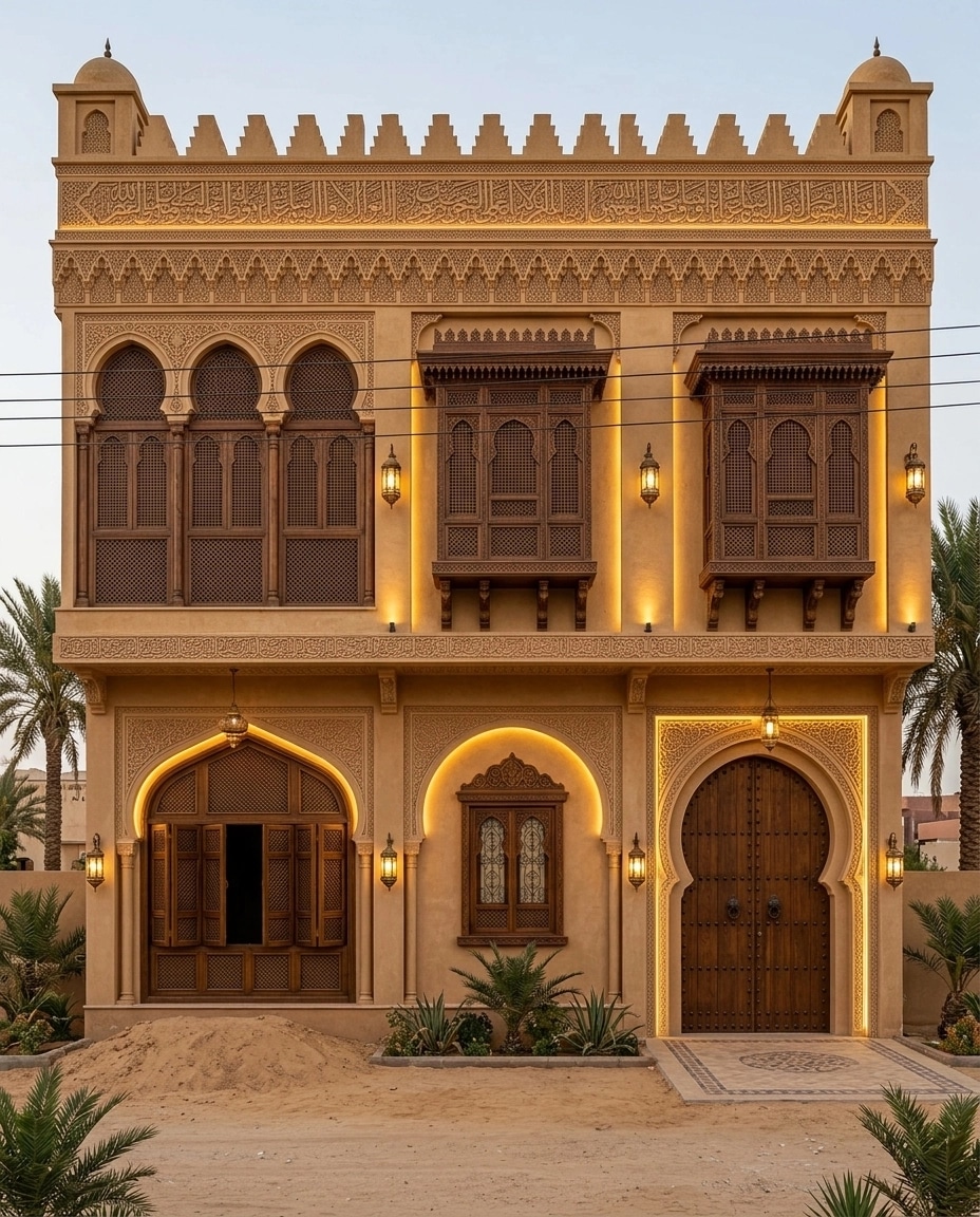 Arabian Facade Facade design — facade photo by GenRoom AI