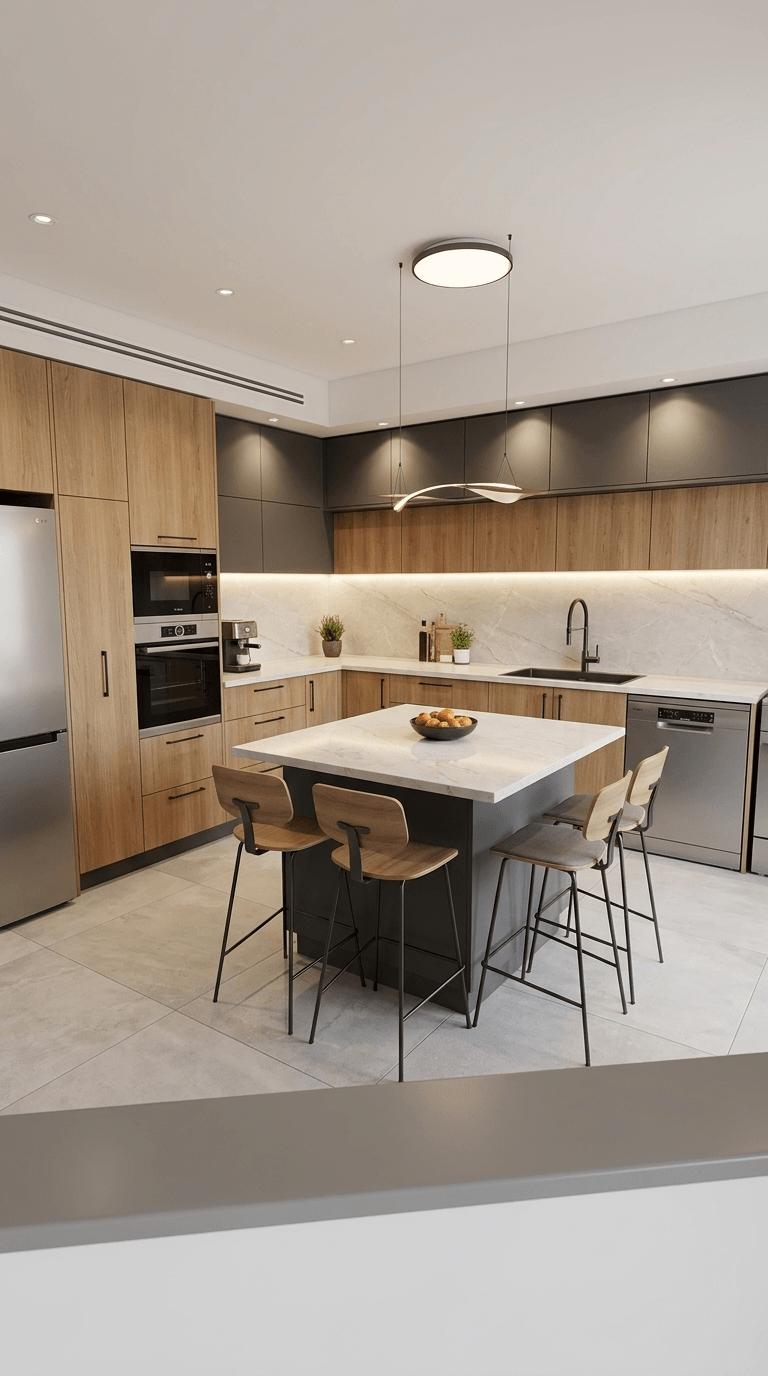 Interior design in Contemporary style — Kitchen by GenRoom AI