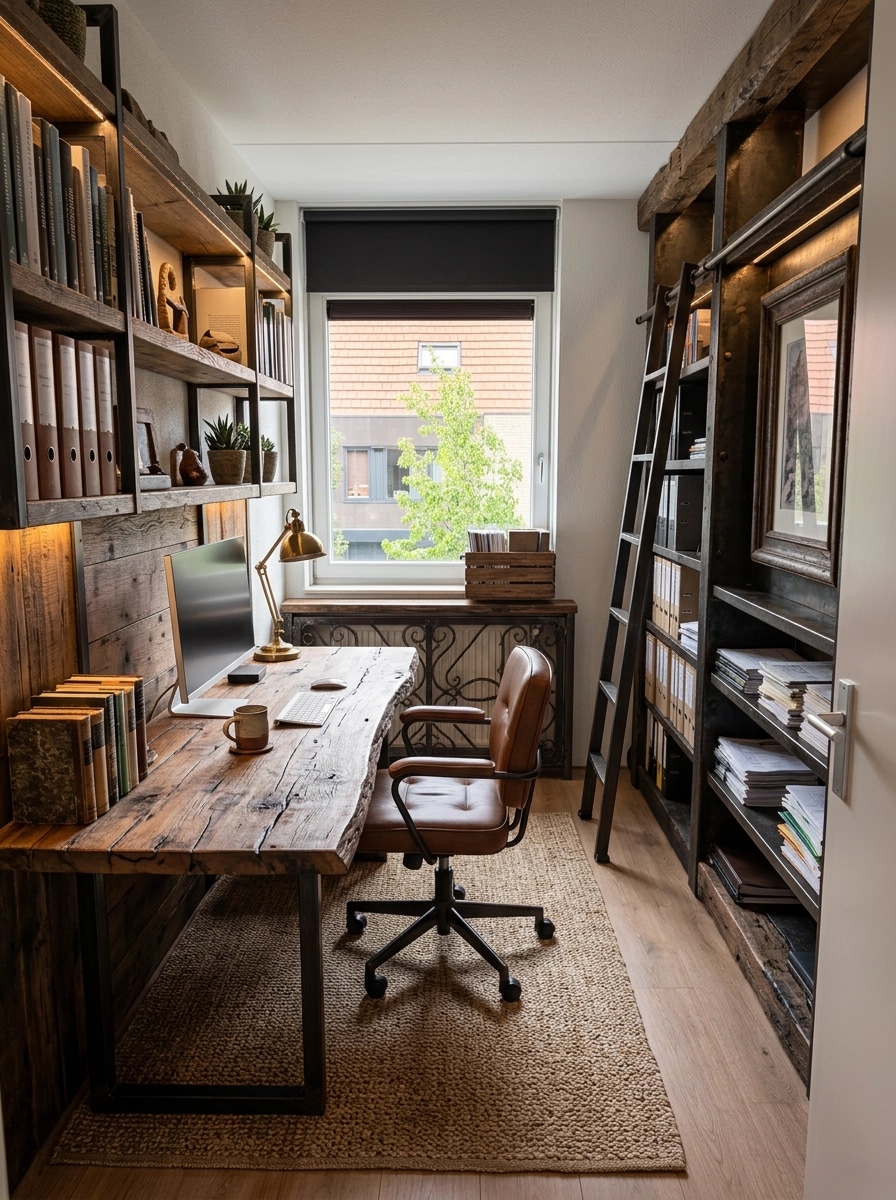 Interior design in Rustic style — home_office by GenRoom AI