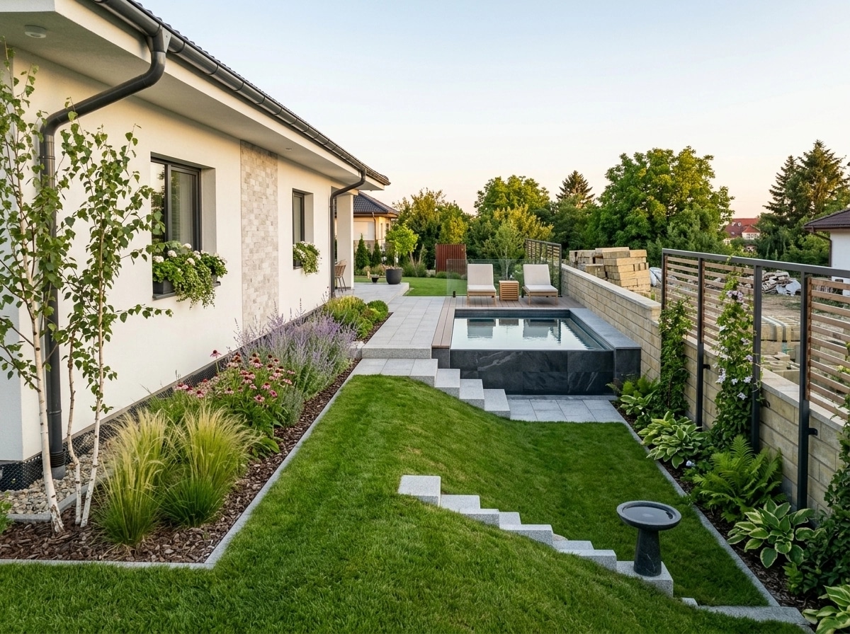Landscape design in Scandinavian Garden style — Yard by GenRoom AI