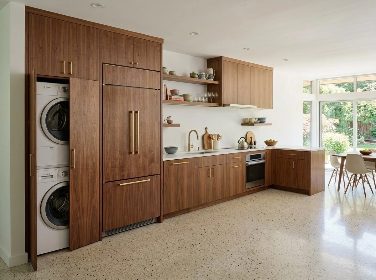Mid-Century Modern Kitchen design — interior photo by GenRoom AI