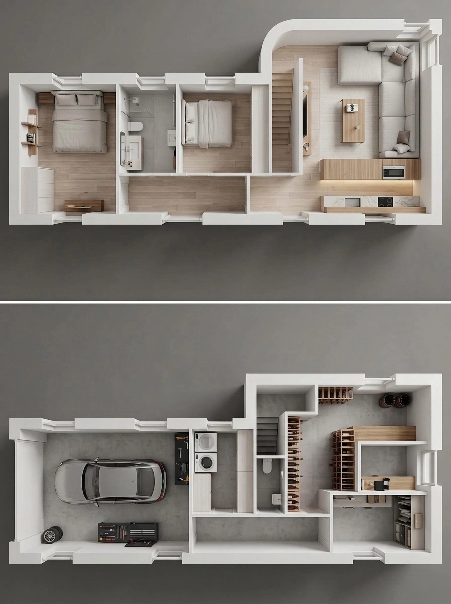 Minimalism Living Room design — interior photo by GenRoom AI