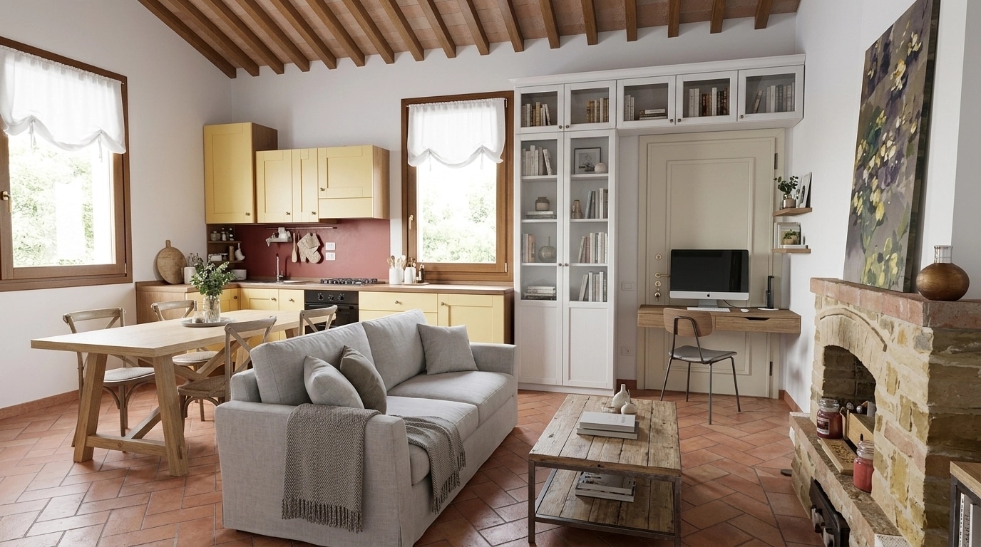 Modern Farmhouse Living Room design — interior photo by GenRoom AI