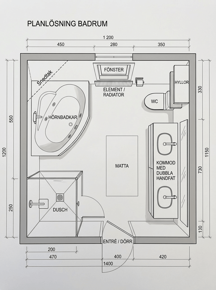 Interior design in Scandinavian style — Bathroom by GenRoom AI