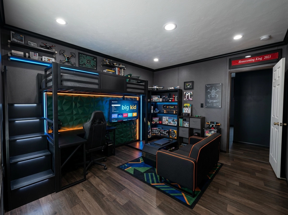 Interior design in Blacktec style — Kids Room by GenRoom AI