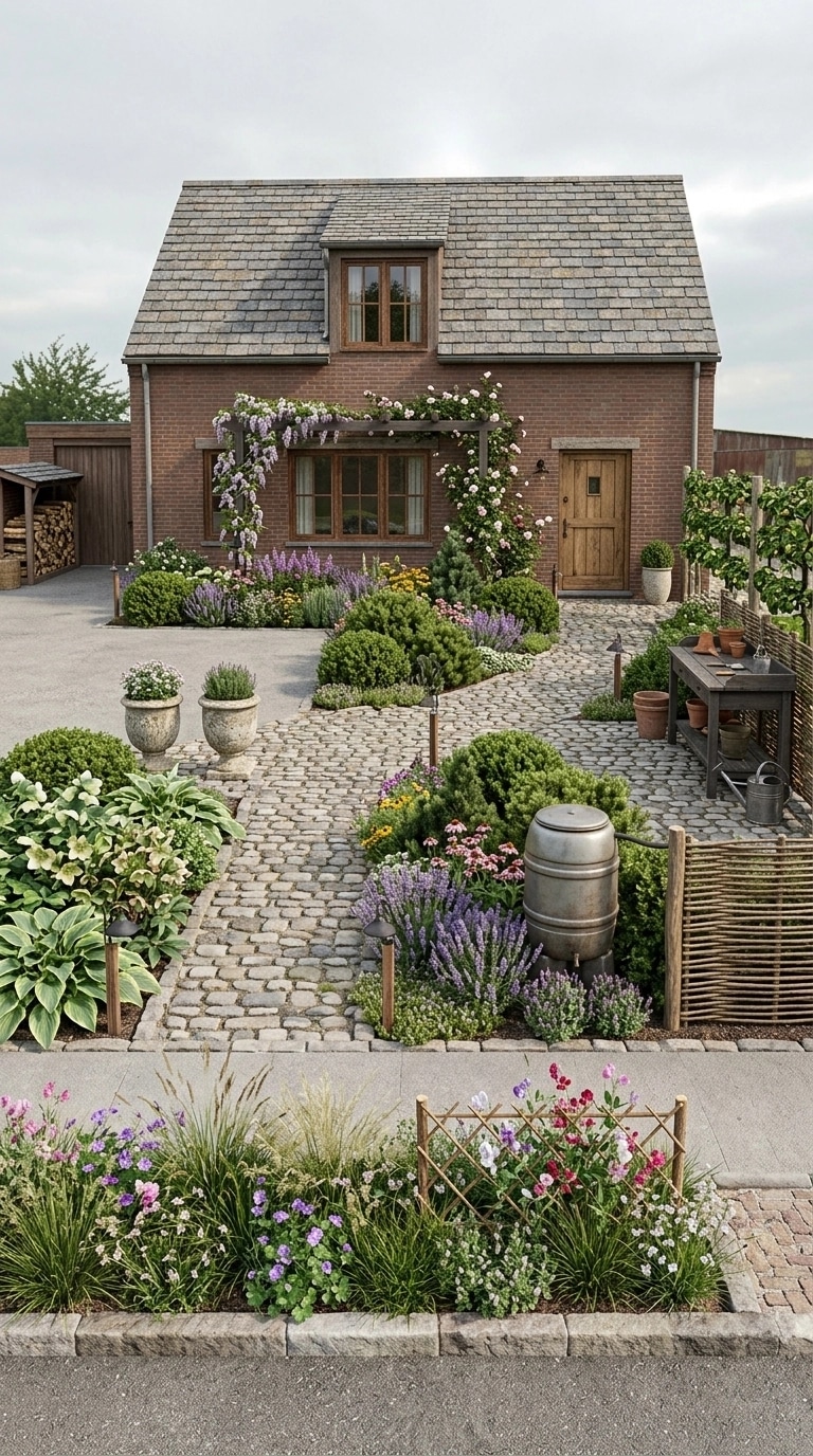 Country Rustic Garden Jardim design — yard photo by GenRoom AI