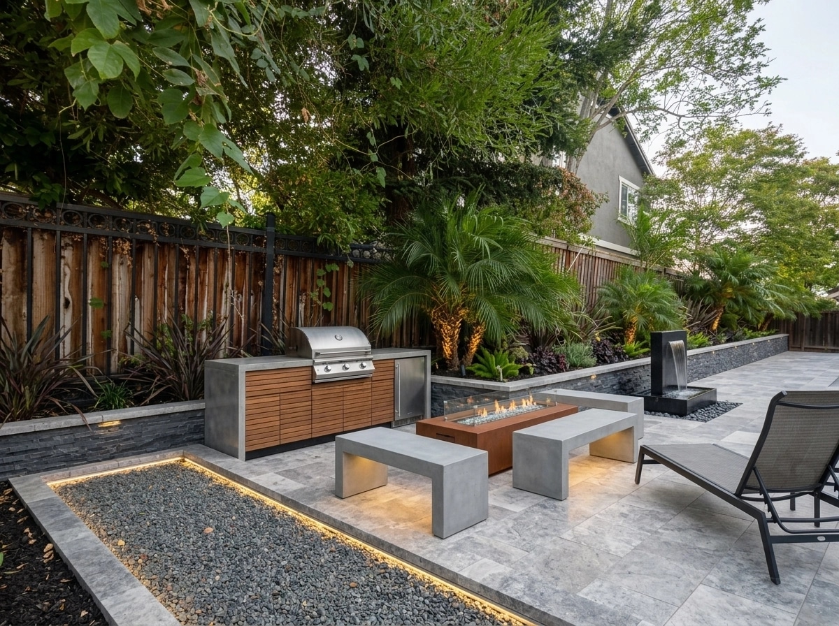 Landscape design in Contemporary Yard style — Yard by GenRoom AI