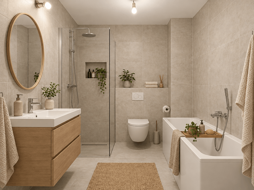Scandinavian Bathroom design — interior photo by GenRoom AI