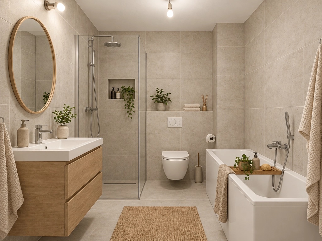 Interior design in Scandinavian style — Bathroom by GenRoom AI
