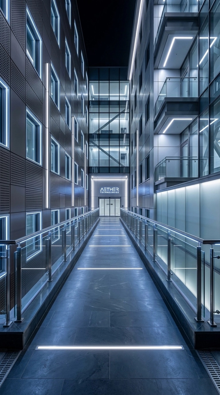 Hi-Tech Facade Facade design — facade photo by GenRoom AI