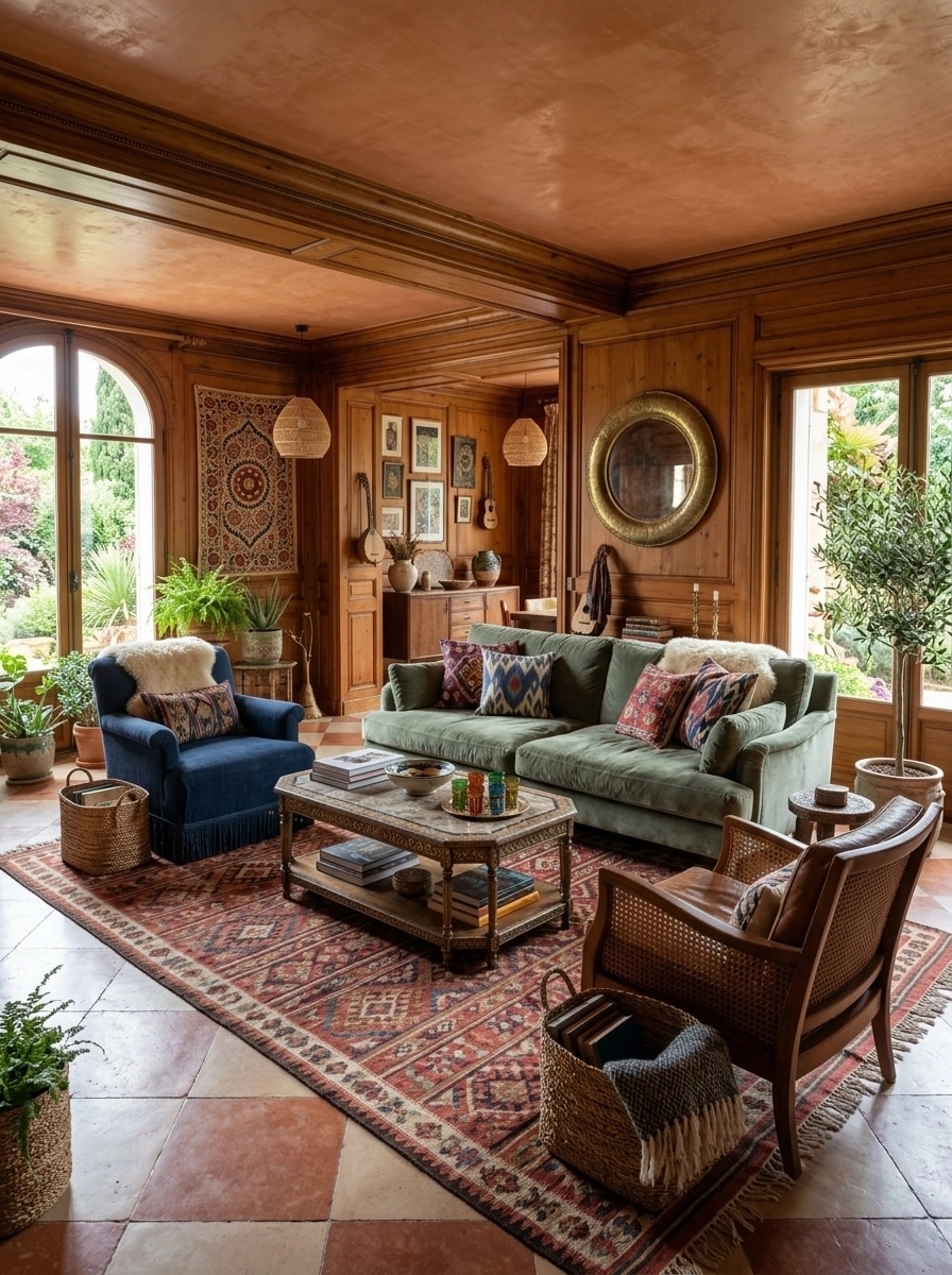 Interior design in Bohemian style — Living Room by GenRoom AI
