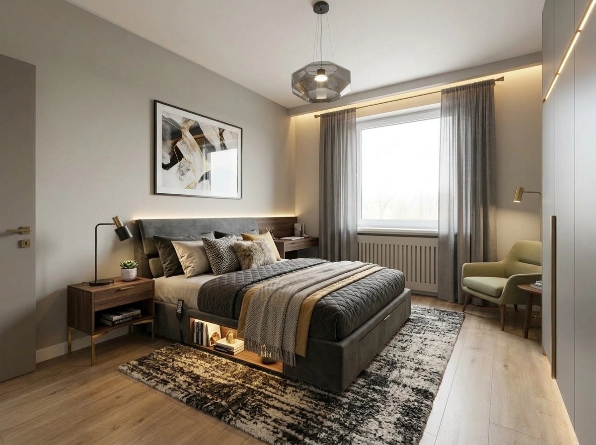 Contemporary Bedroom design — interior photo by GenRoom AI