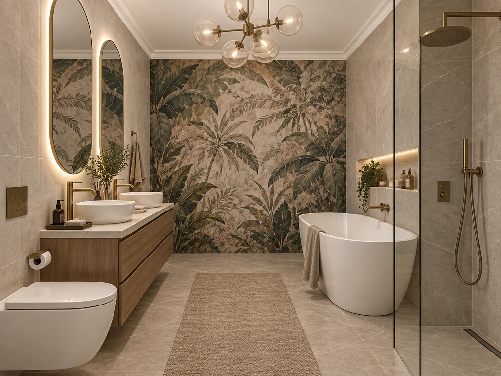 Contemporary Bathroom design — interior photo by GenRoom AI