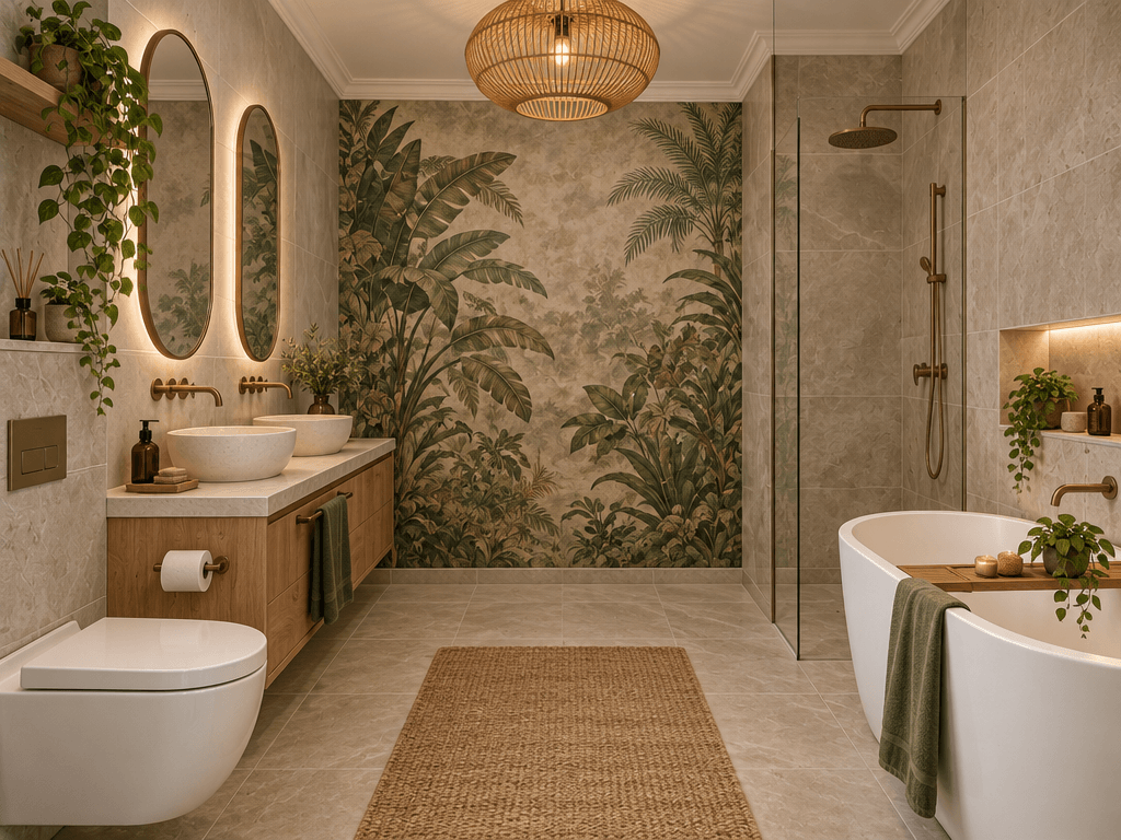 Design d'intérieur en style Biophilic — Salle de bain par GenRoom AI