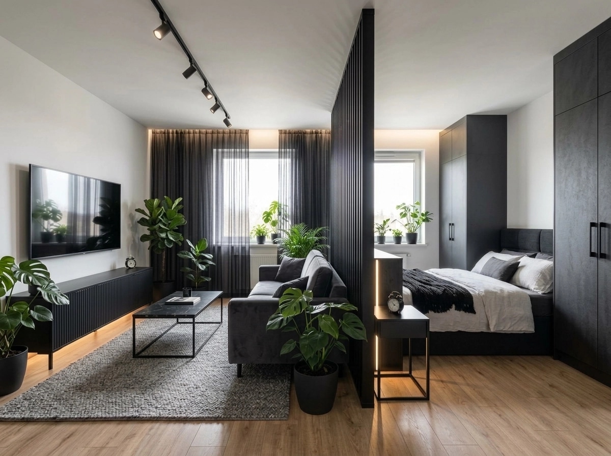 Interior design in Blacktec style — Living Room by GenRoom AI