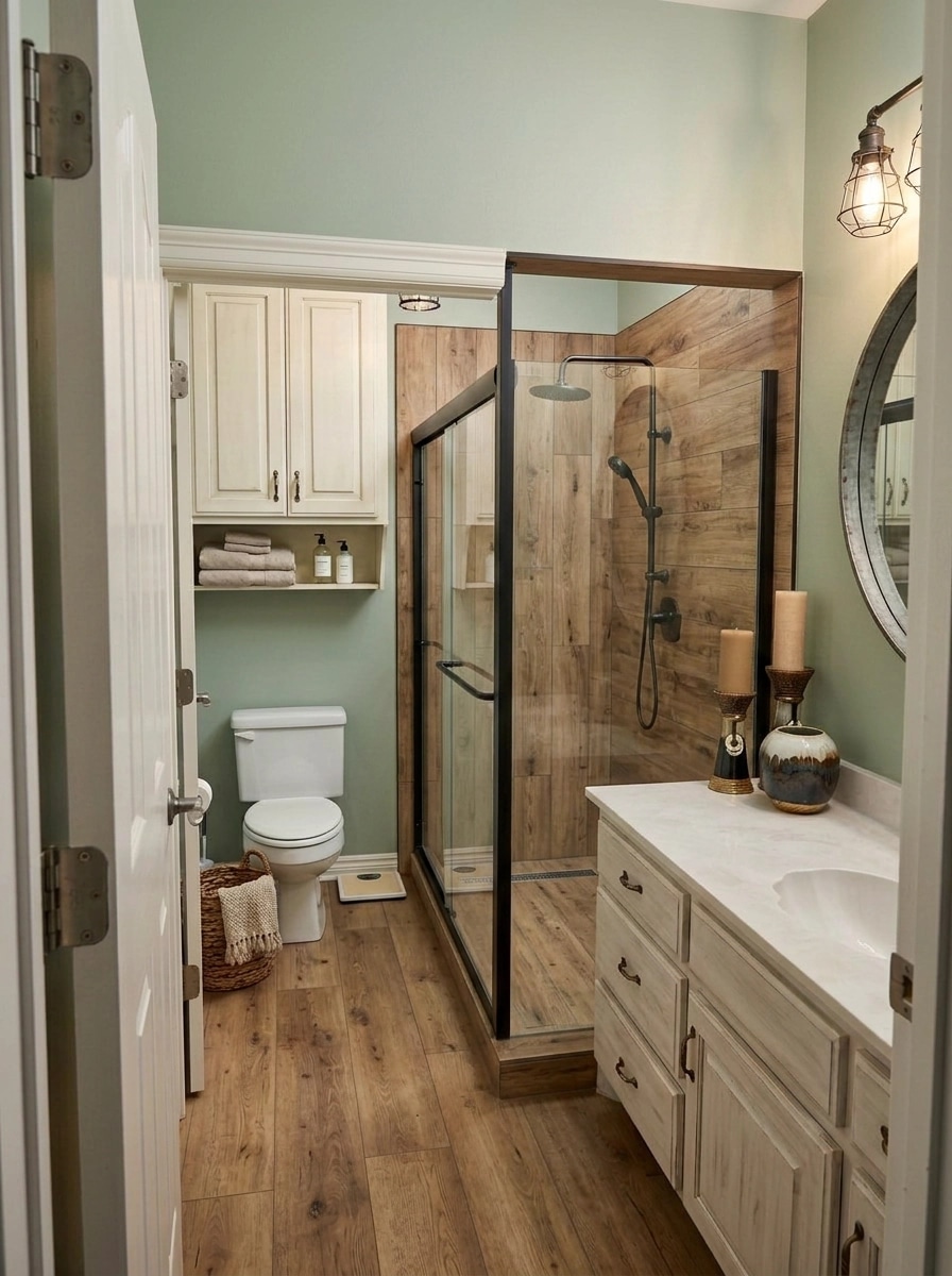 Modern Farmhouse Bathroom design — interior photo by GenRoom AI