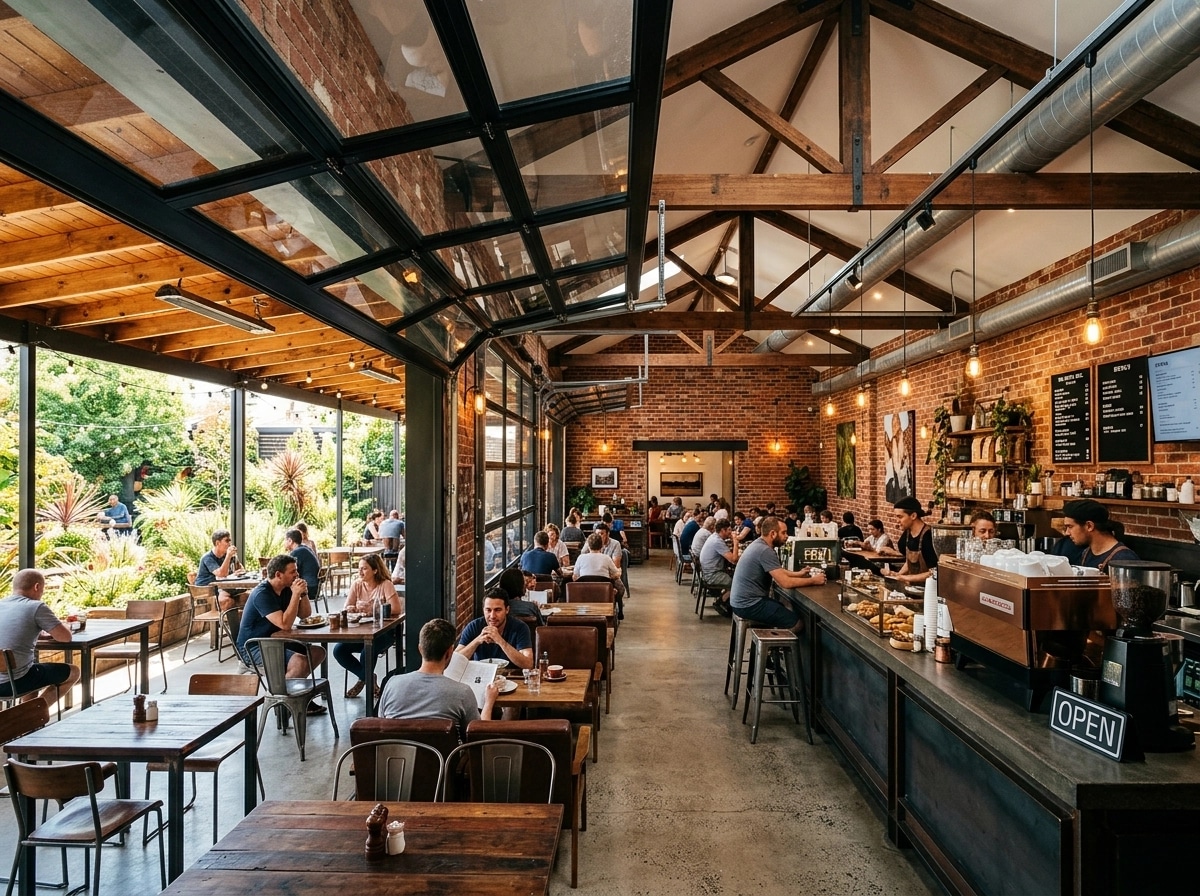 Design d'intérieur en style Loft / Industrial — cafe par GenRoom AI