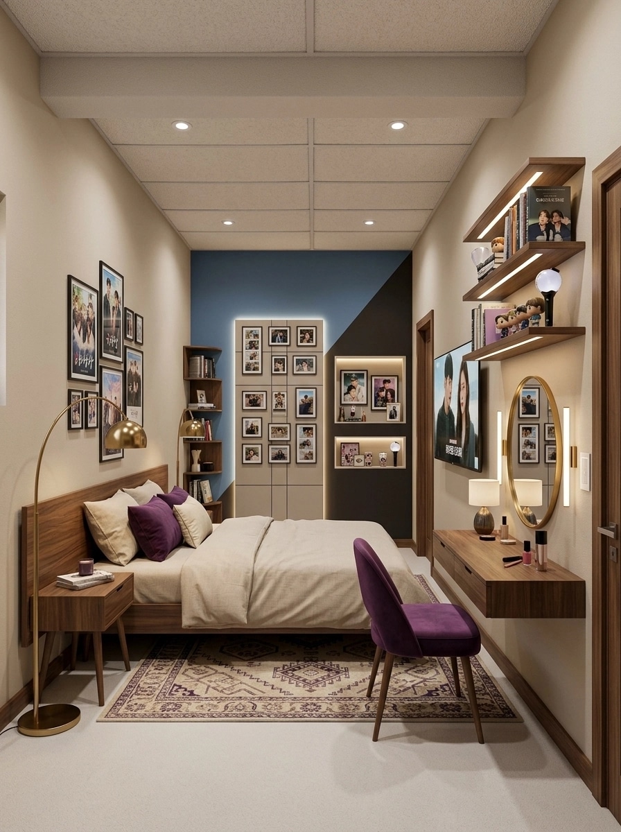 Interior design in Mid-Century Modern style — Bedroom by GenRoom AI