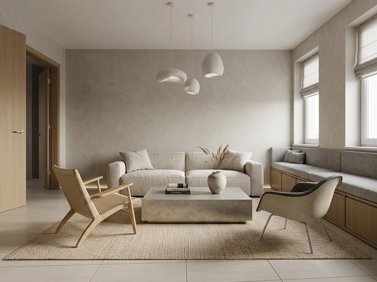 Minimalism Living Room design — interior photo by GenRoom AI