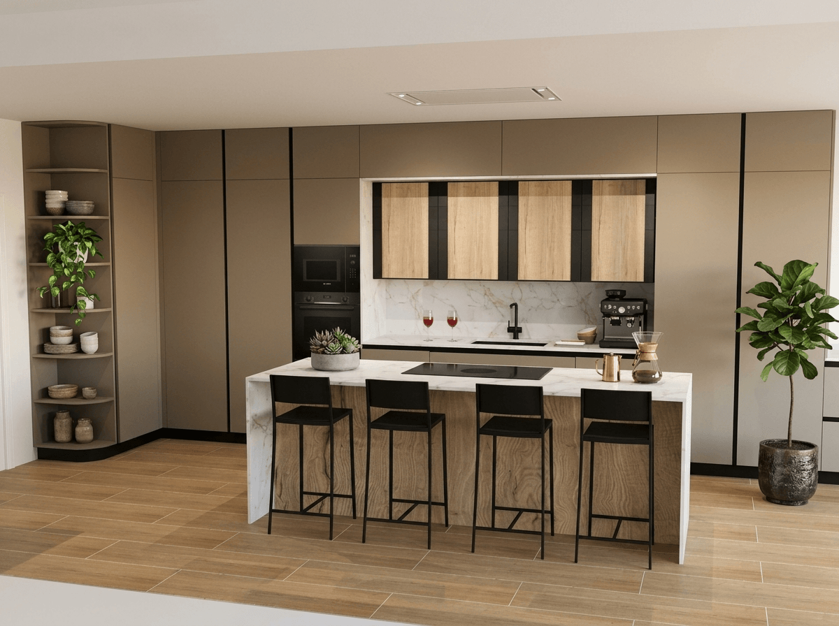 Kitchen interior in no_style style — photo by GenRoom AI