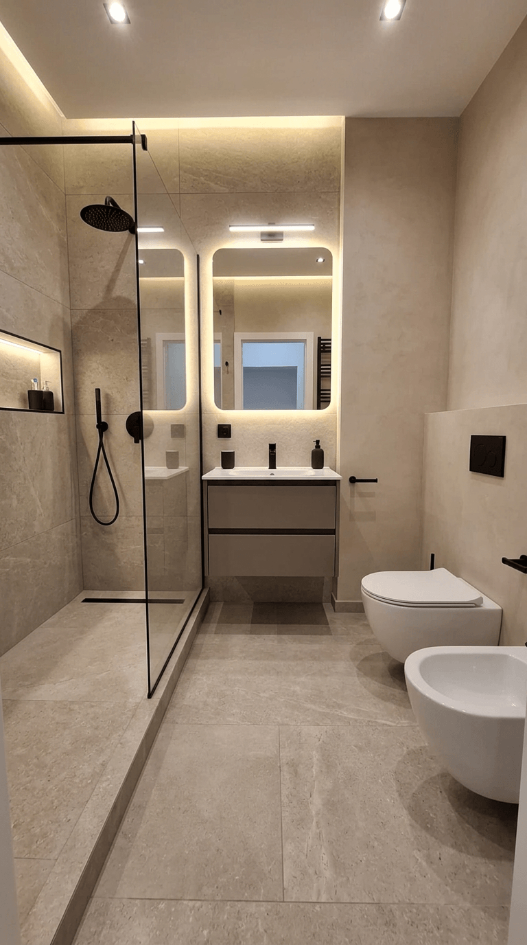 Contemporary Bathroom design — interior photo by GenRoom AI