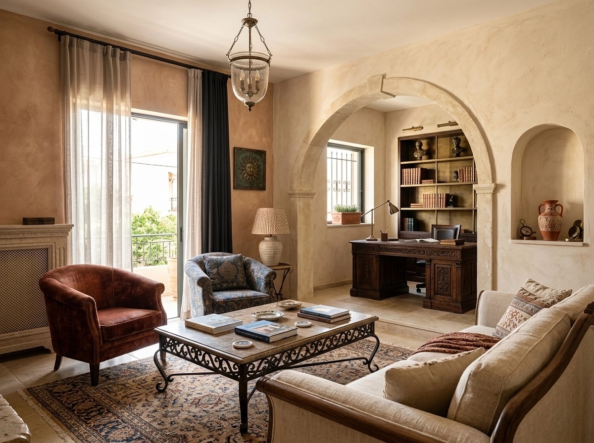 Diseño de interiores en estilo Mediterranean — Salón por GenRoom AI