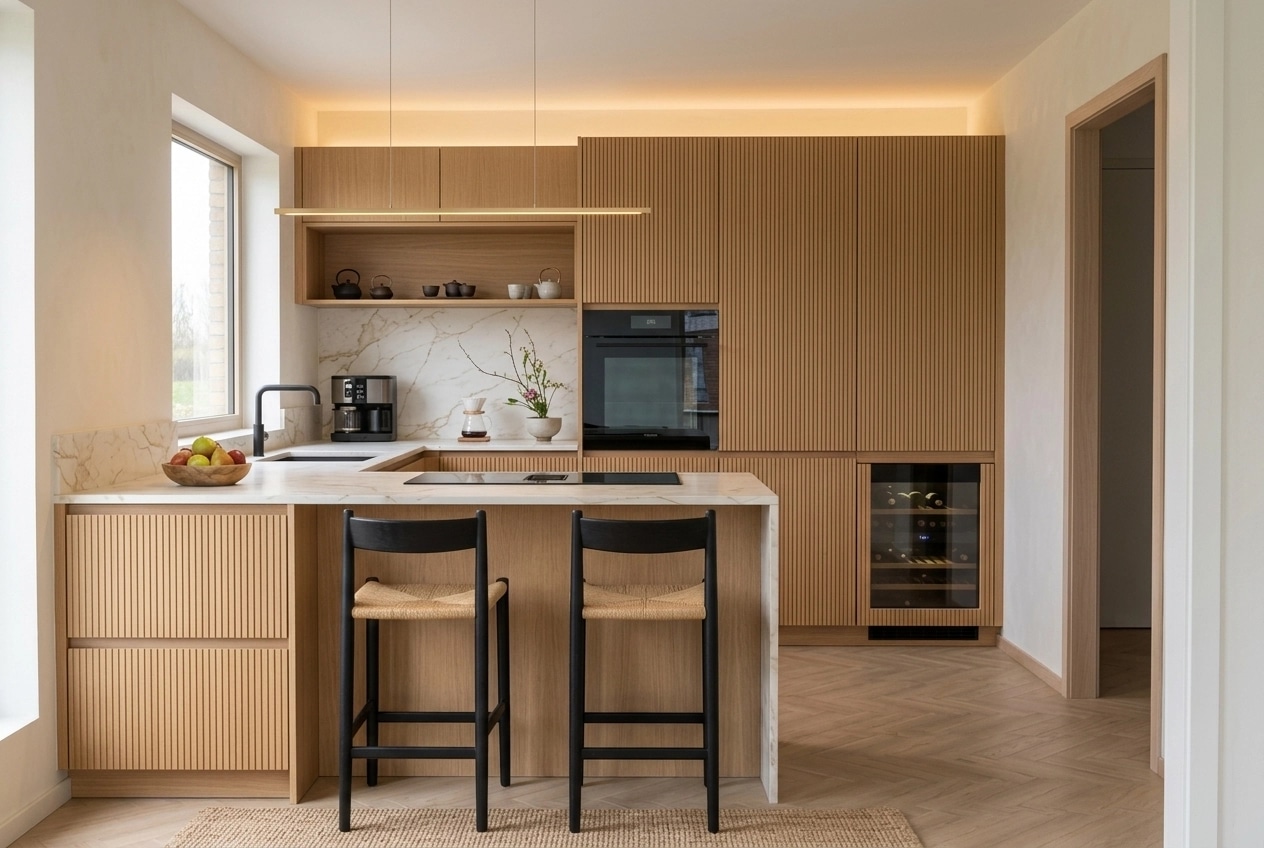 Japandi Kitchen design — interior photo by GenRoom AI