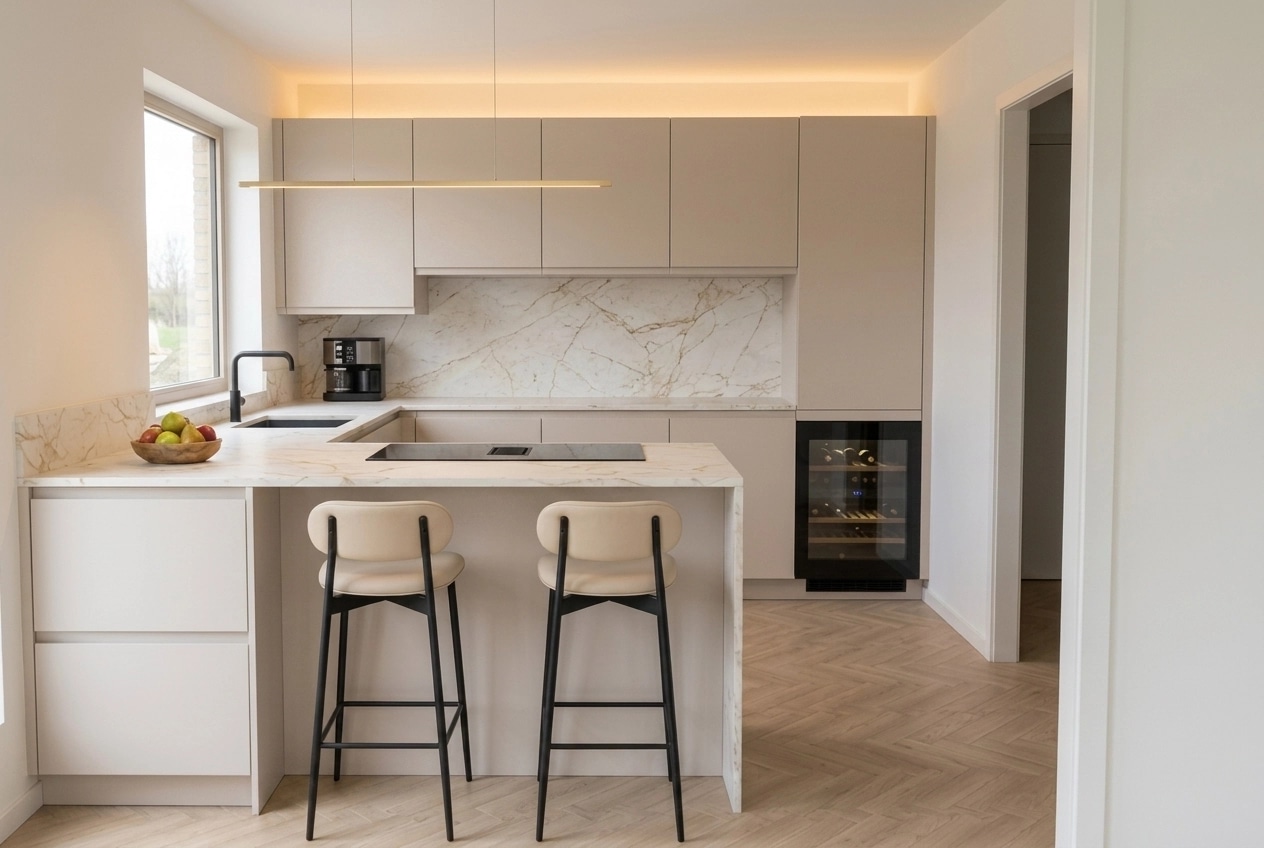 Minimalism Kitchen design — interior photo by GenRoom AI
