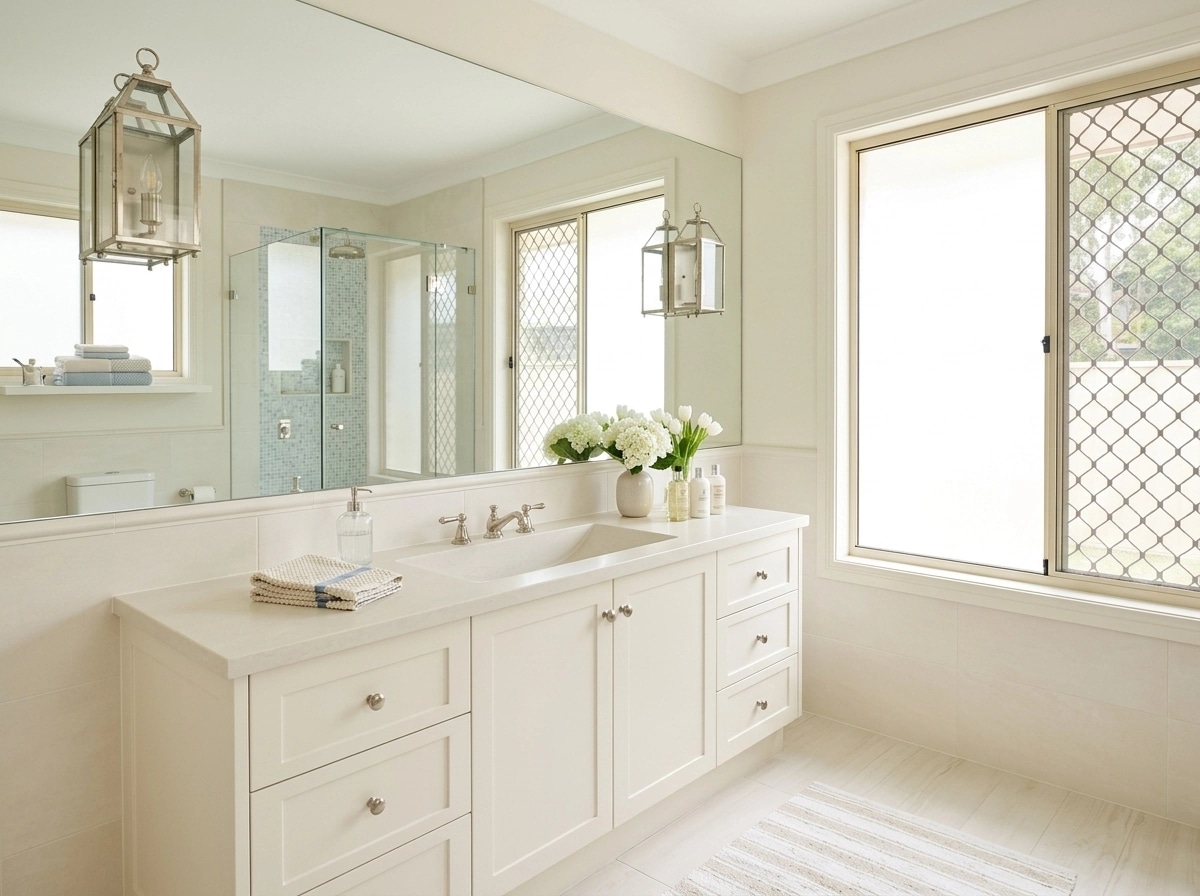Interior design in Coastal / Hamptons style — Bathroom by GenRoom AI