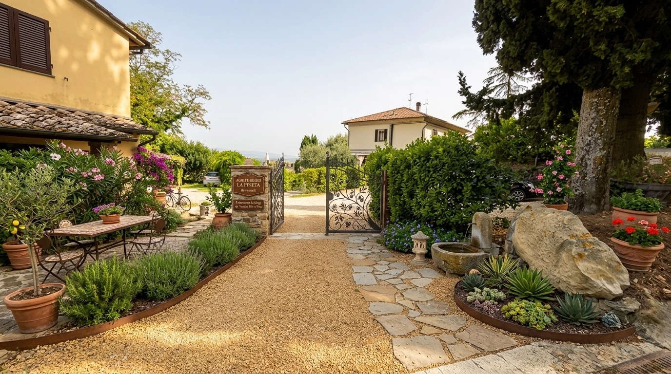 Landscape design in Mediterranean Yard style — Yard by GenRoom AI