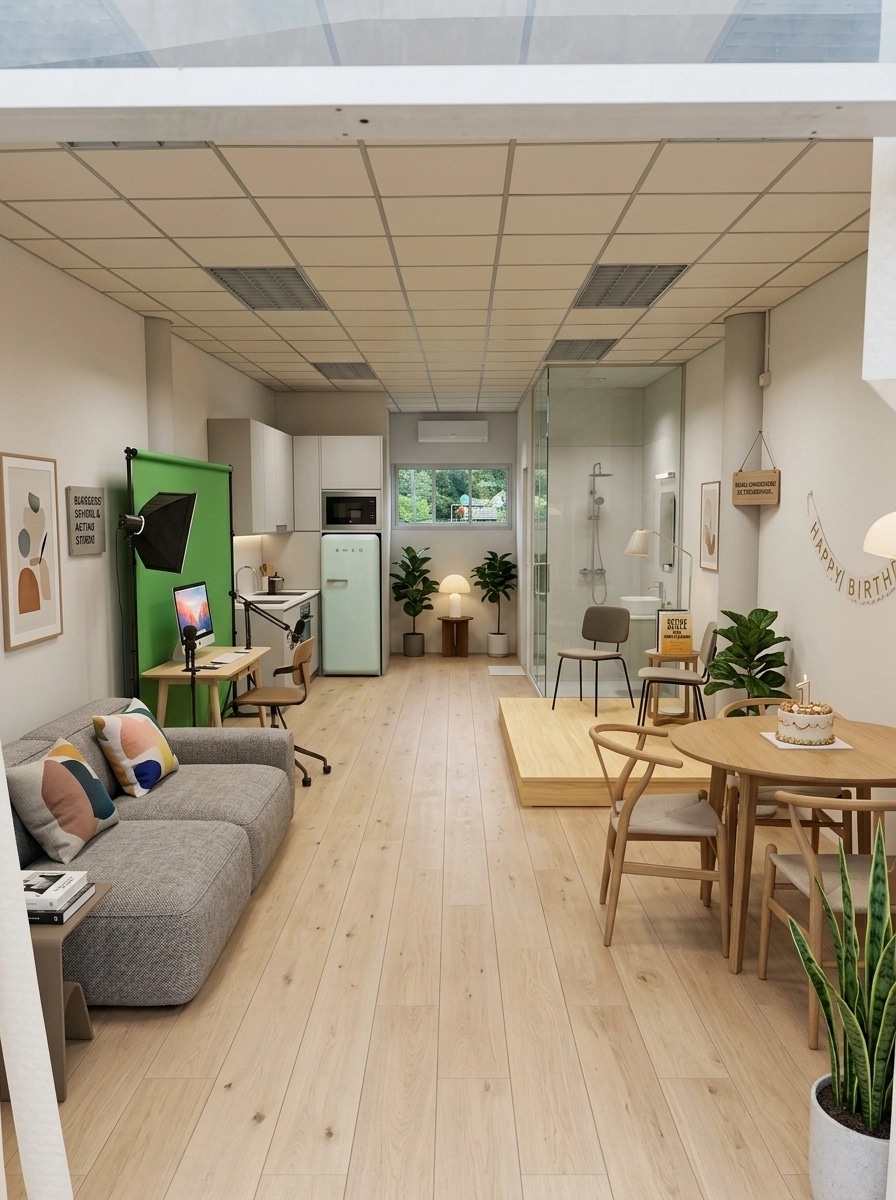 Interior design in Scandinavian style — studio by GenRoom AI