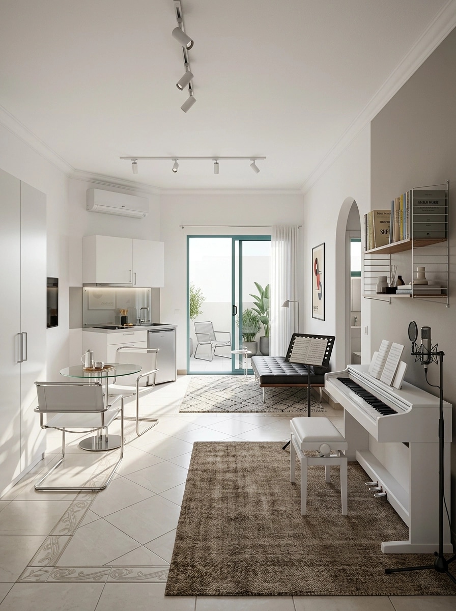 Interior design in Bauhaus style — studio by GenRoom AI
