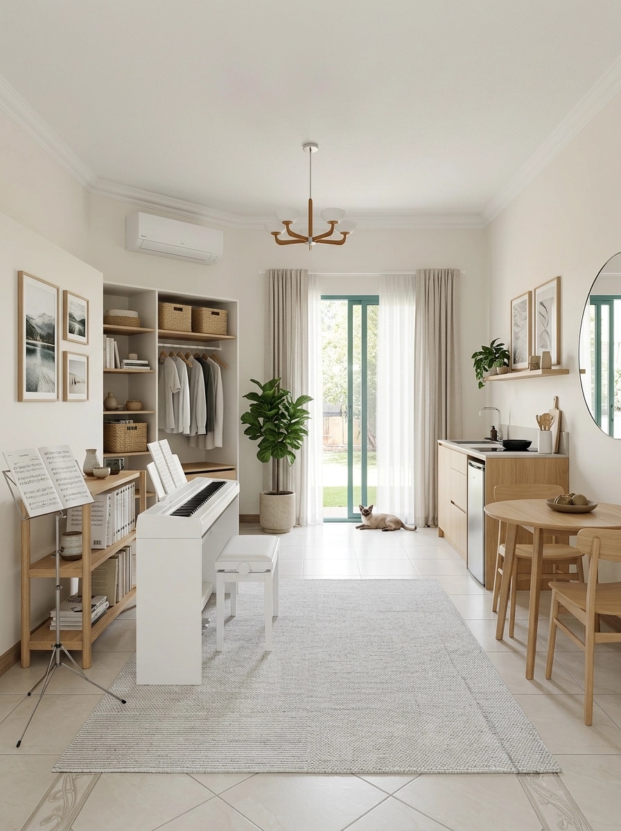 Interior design in Scandinavian style — studio by GenRoom AI