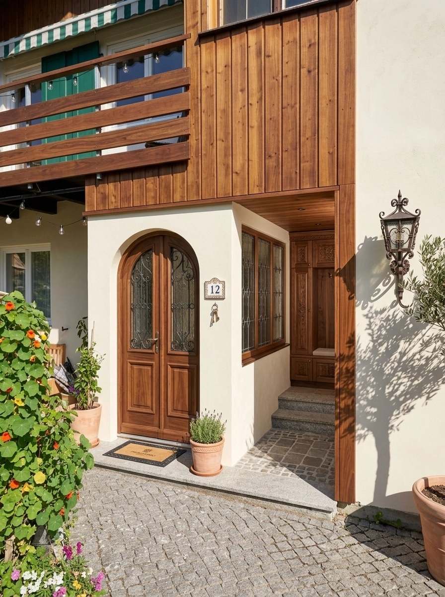 Mediterranean Facade หน้าอาคาร design — facade photo by GenRoom AI