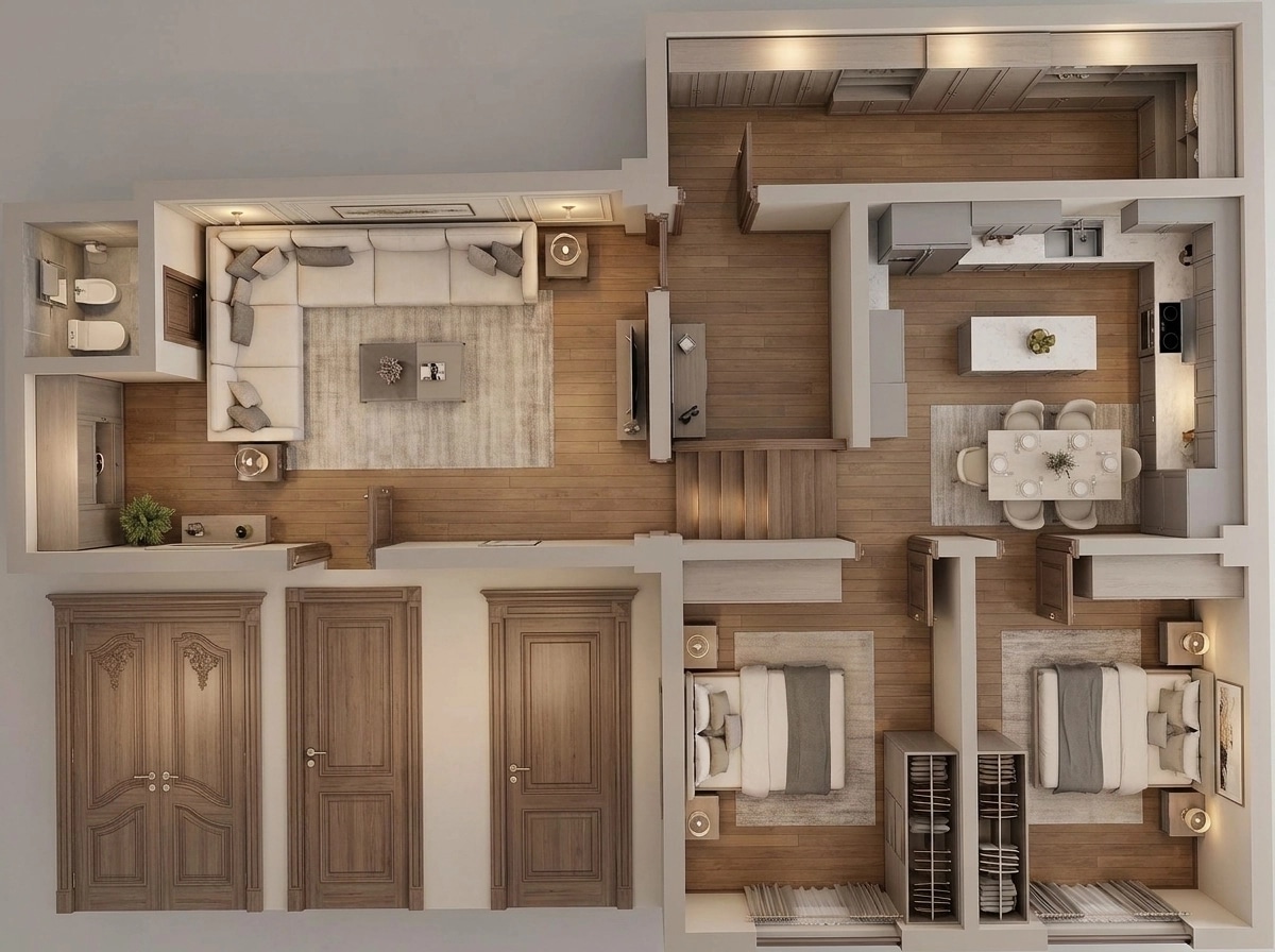 Interior design in Transitional style — Living Room by GenRoom AI