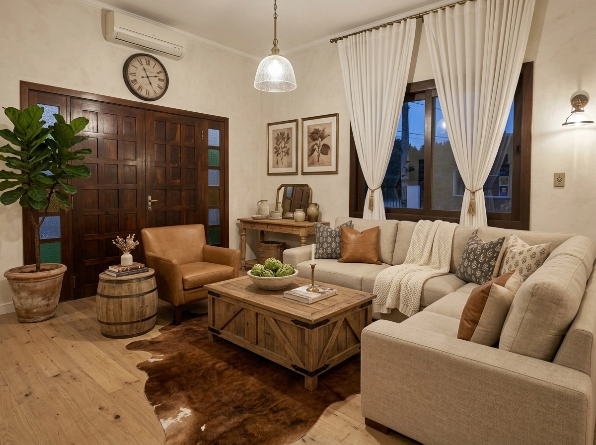 Modern Farmhouse Living Room design — interior photo by GenRoom AI