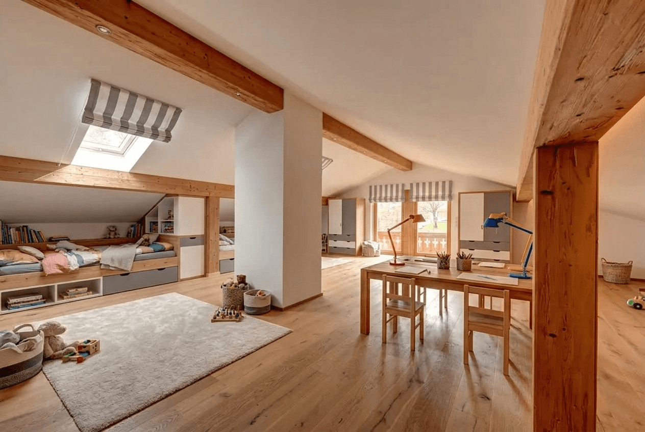 التصميم الداخلي بنمط Loft / Industrial — studio من GenRoom AI