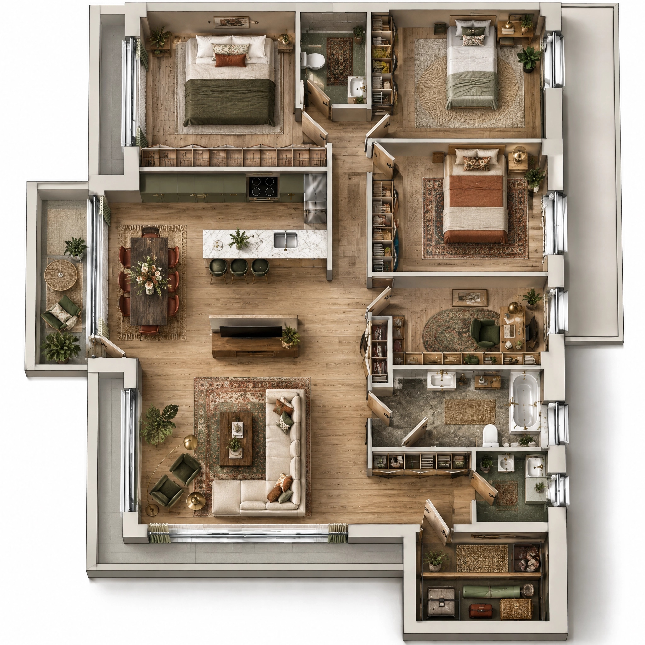 Interior design in Eclectic style — Living Room by GenRoom AI