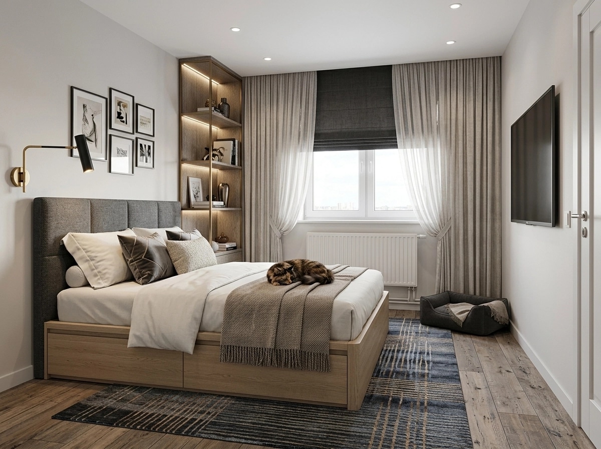 Contemporary Bedroom design — interior photo by GenRoom AI
