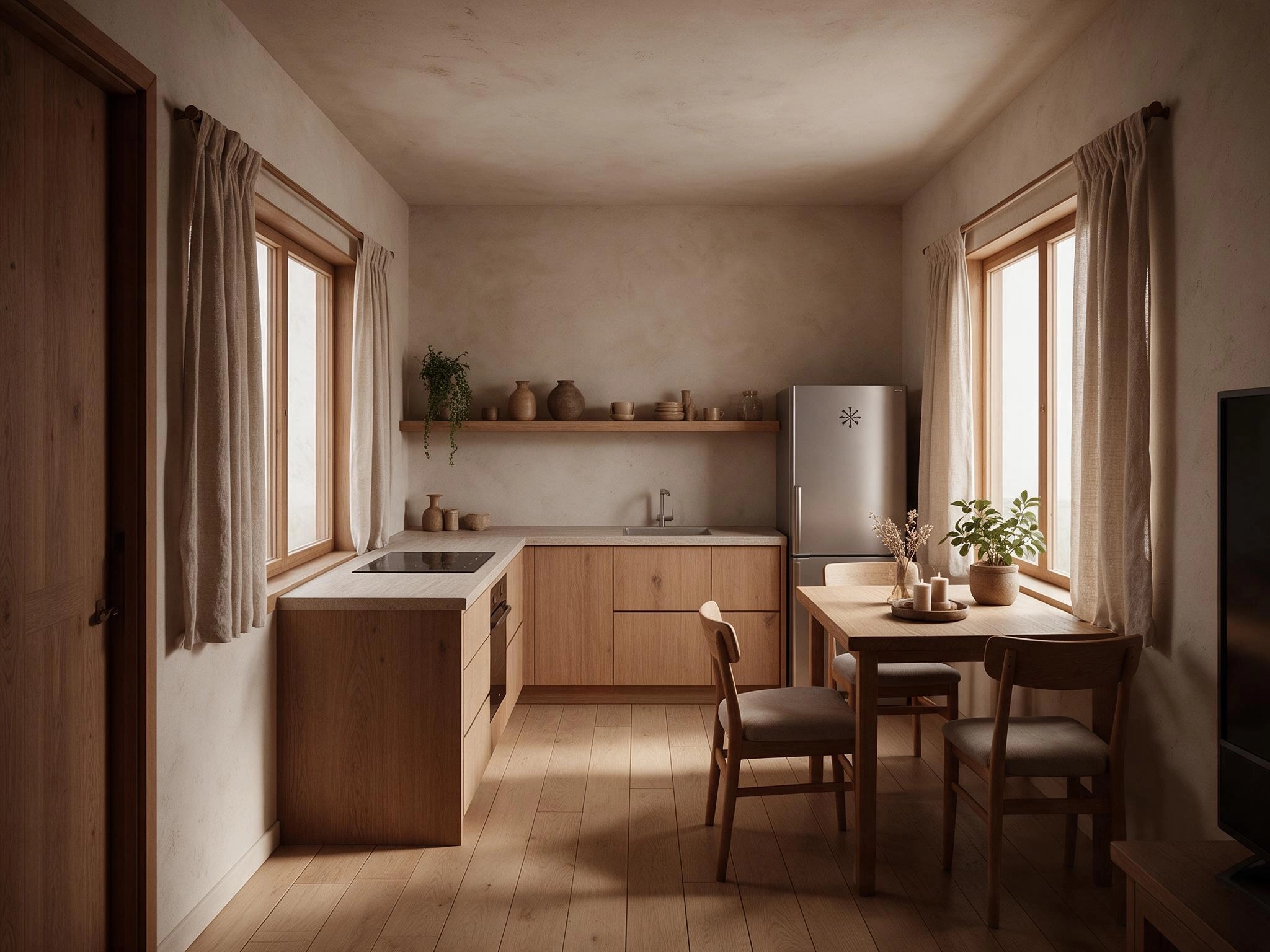 Japandi Kitchen design — interior photo by GenRoom AI