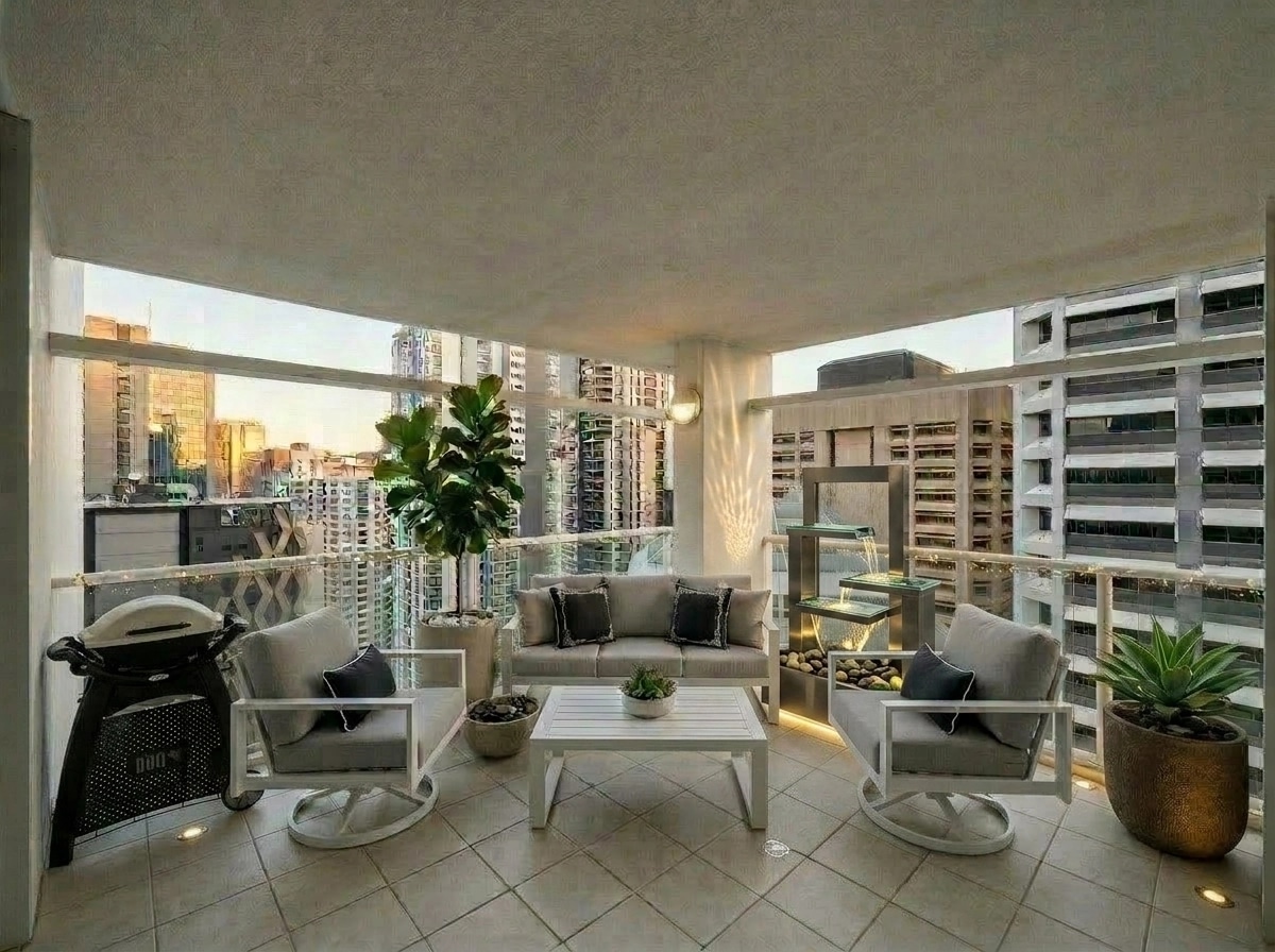 Interior design in Minimalism style — balcony by GenRoom AI