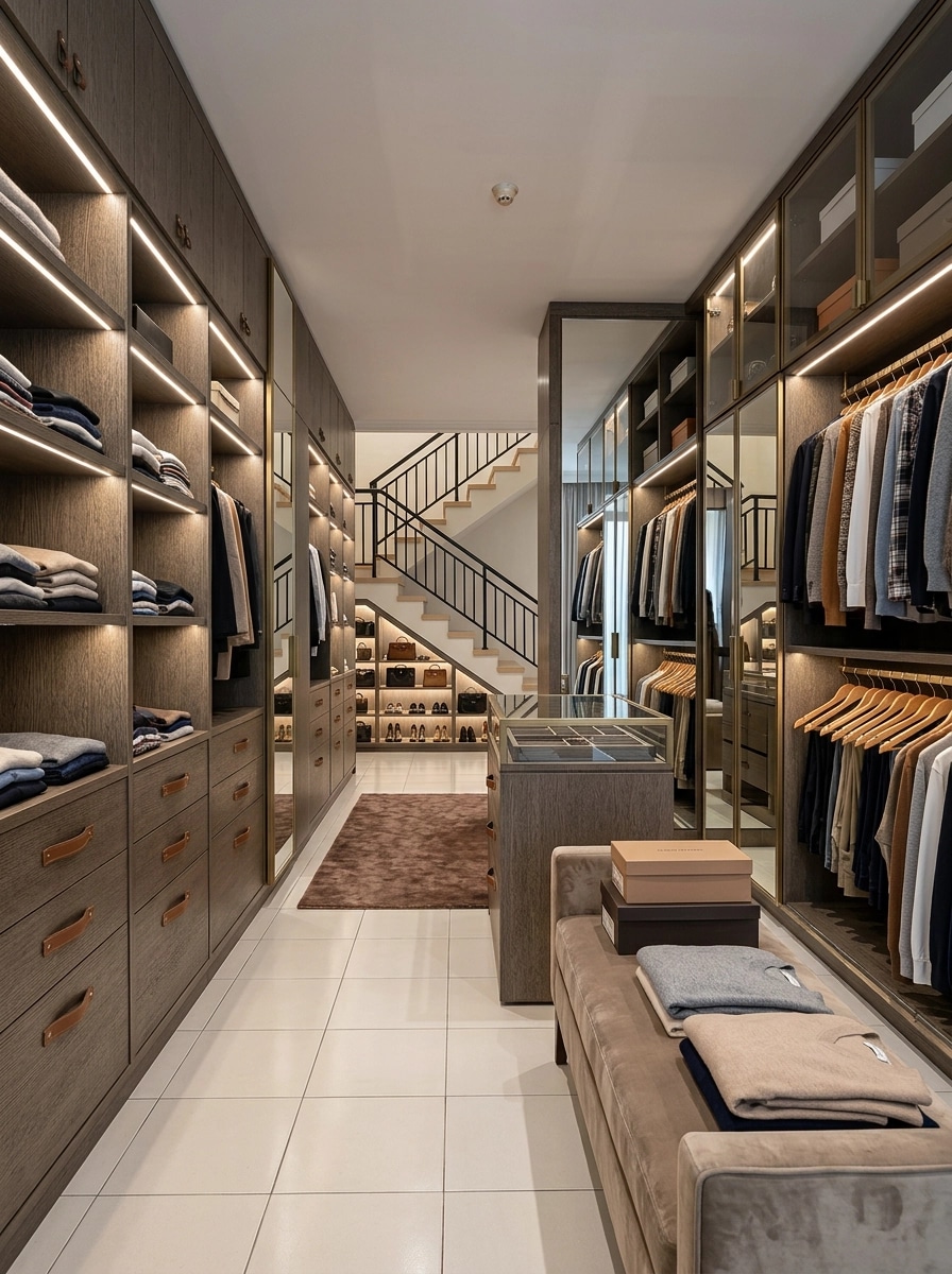 Interior design in Contemporary style — wardrobe by GenRoom AI