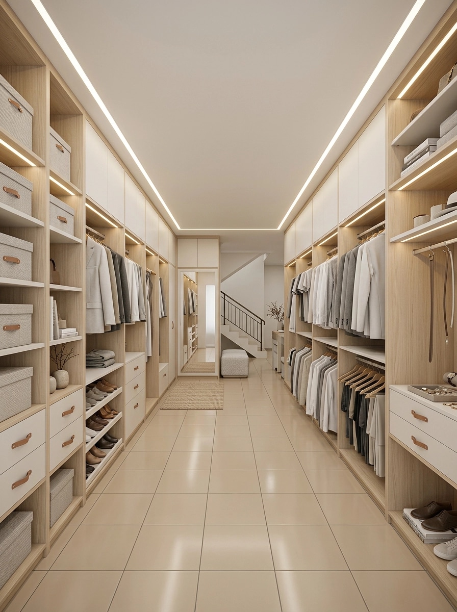 Interior design in Scandinavian style — wardrobe by GenRoom AI
