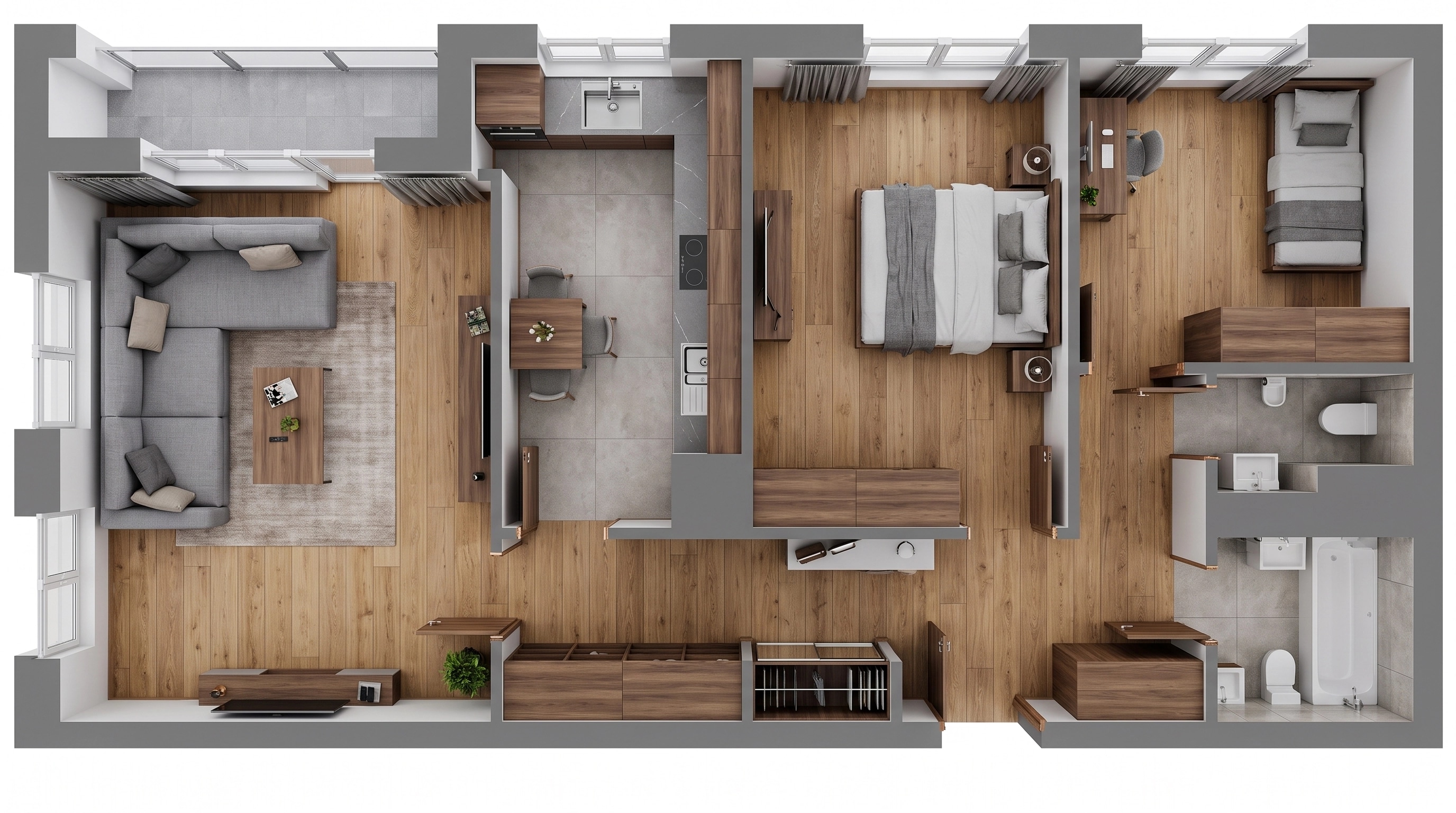 Interior design in Contemporary style — Living Room by GenRoom AI