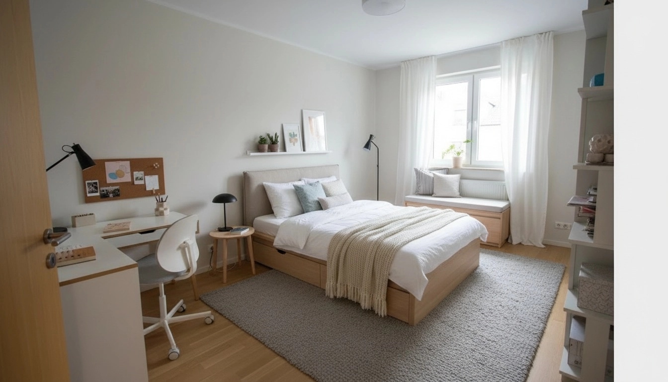 Interior design in Scandinavian style — Bedroom by GenRoom AI