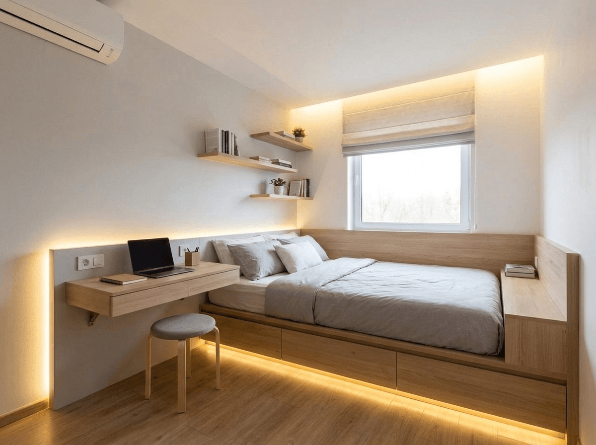 Minimalism Yatak Odası design — interior photo by GenRoom AI