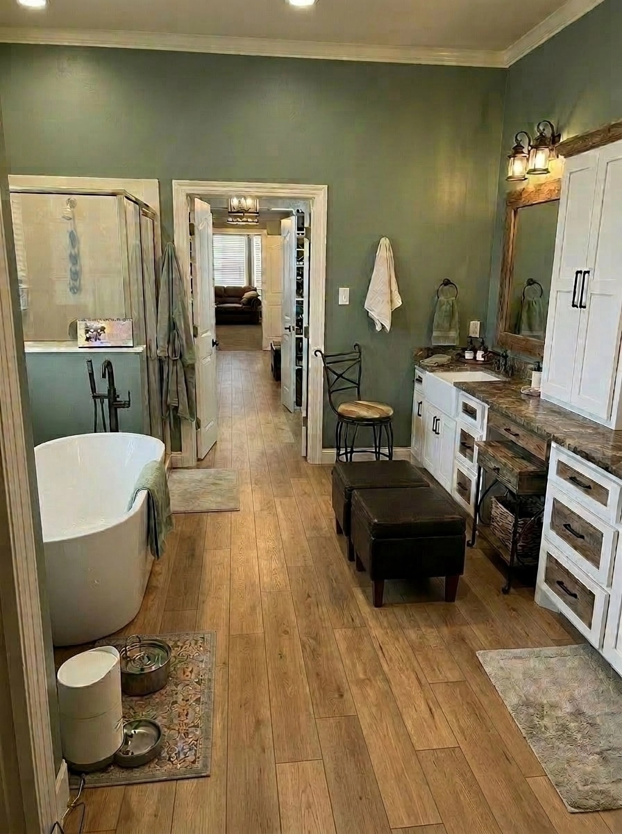 Modern Farmhouse Bathroom design — interior photo by GenRoom AI