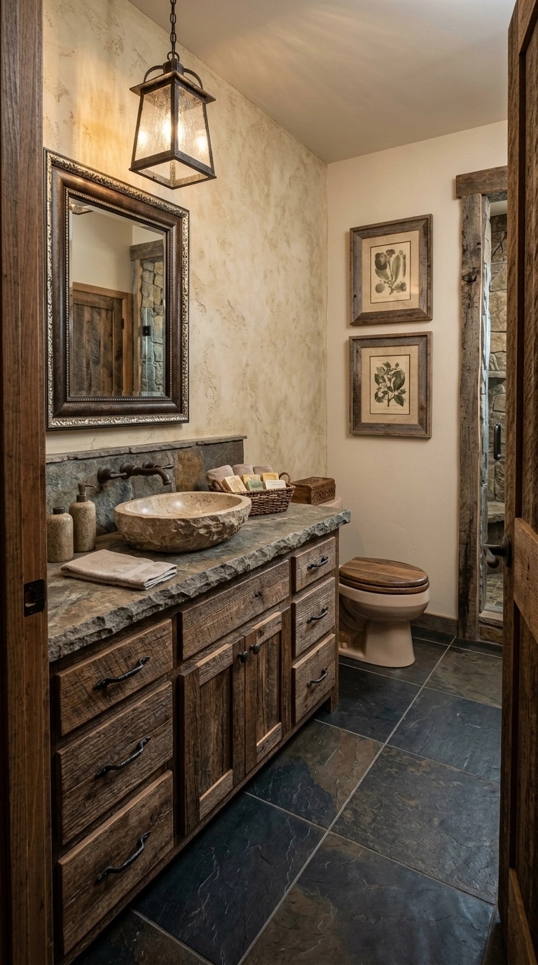 Rustic Bathroom design — interior photo by GenRoom AI