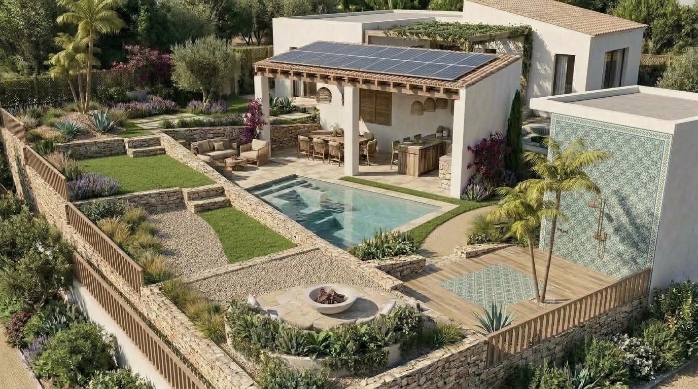 Landscape design in Eco Natural Garden style — Yard by GenRoom AI