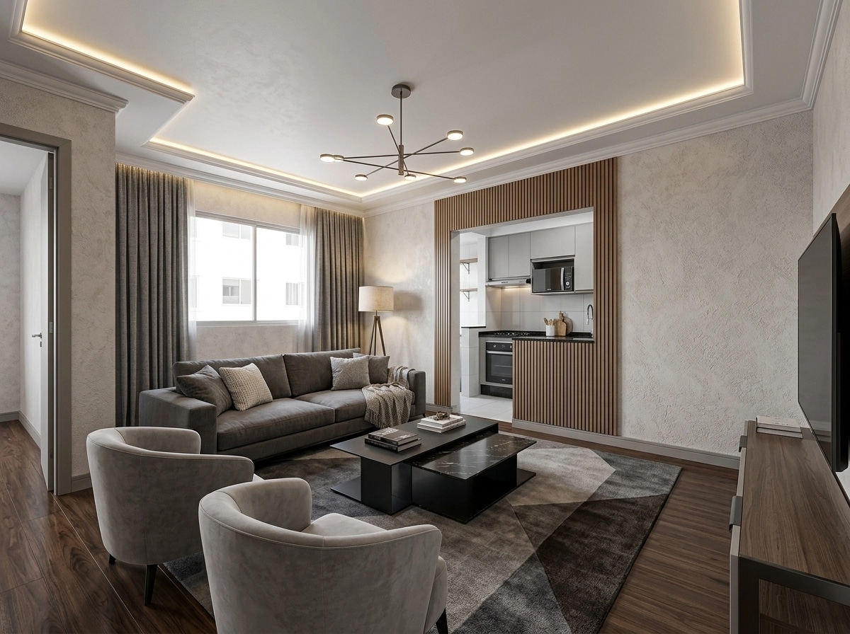 Interior design in Contemporary style — Living Room by GenRoom AI